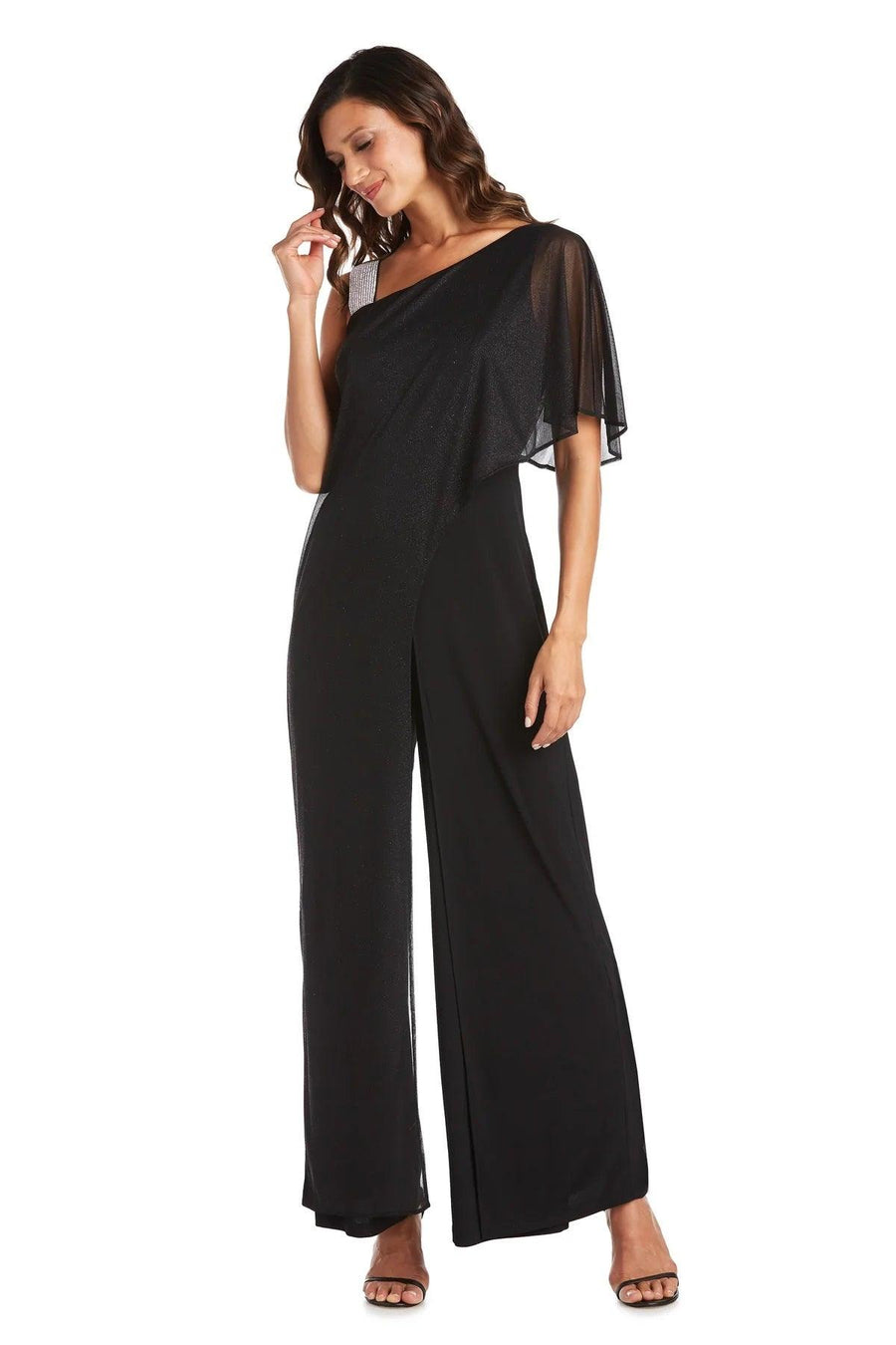 R&M Richards One Shoulder Jumpsuit 7460 - The Dress Outlet