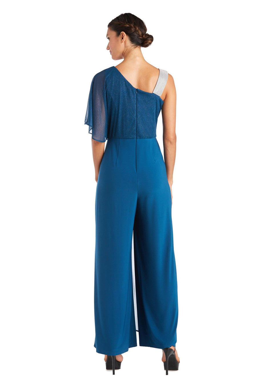 R&M Richards One Shoulder Jumpsuit 7460 - The Dress Outlet