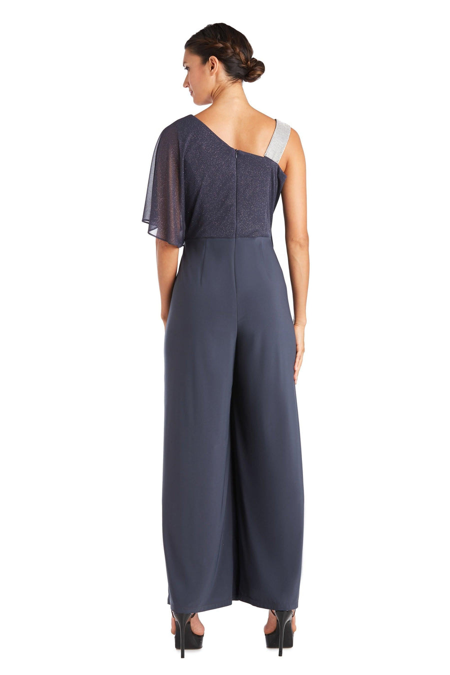 R&M Richards One Shoulder Jumpsuit 7460 - The Dress Outlet