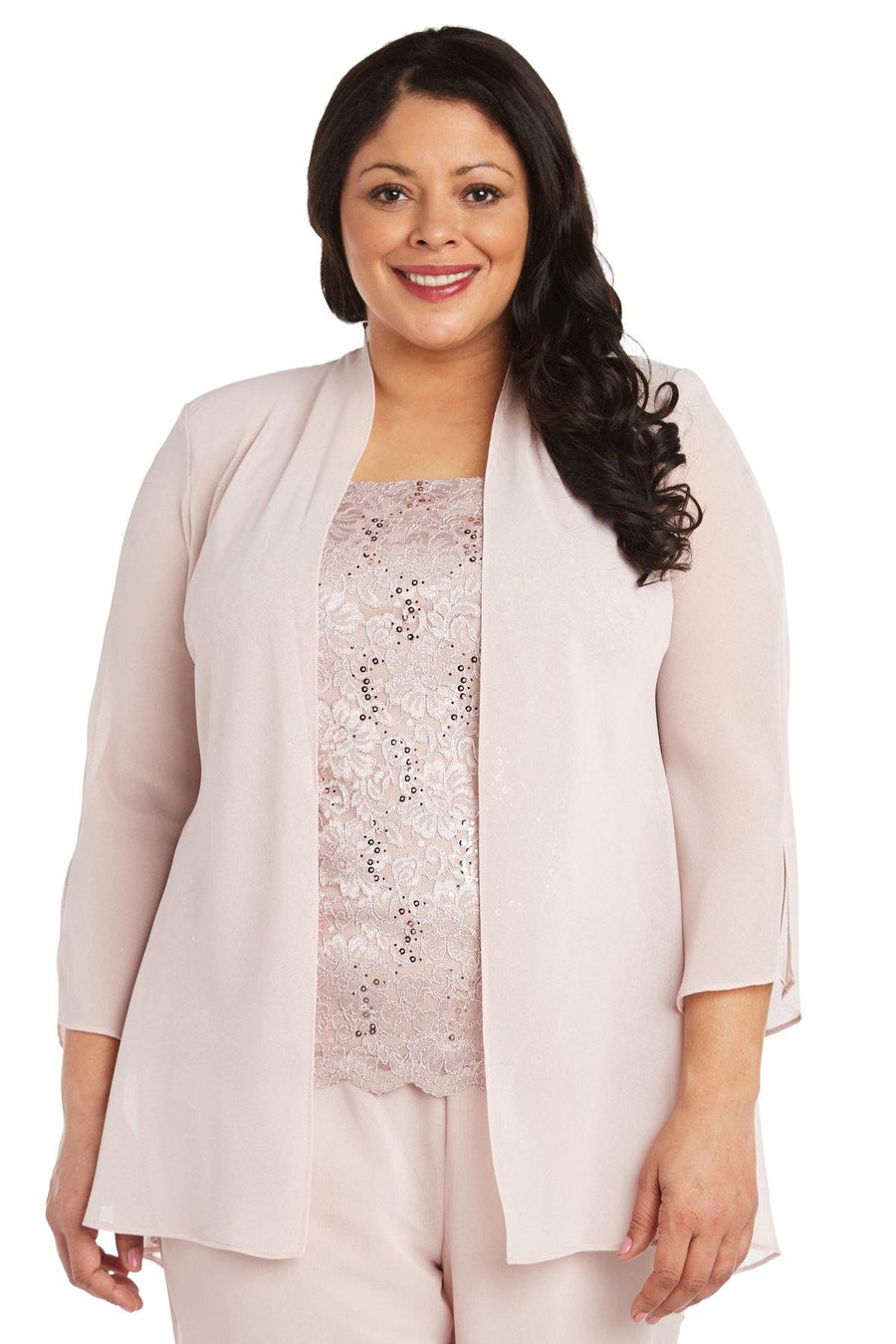 R&M Richards Mother of the Bride Pant Suit Blush