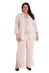 R&M Richards Plus Size Formal Duster Pant Suit 7506W - The Dress Outlet