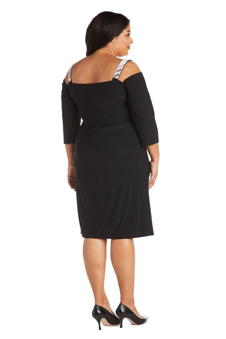 R&M Richards Short Plus Size Cocktail Dress 7549W - The Dress Outlet