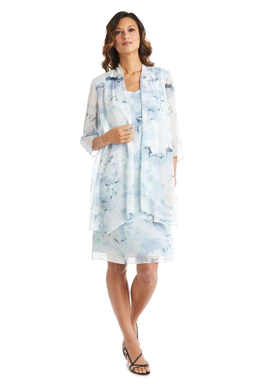 R&M Richards Short Chiffon Jacket Dress 7748 - The Dress Outlet