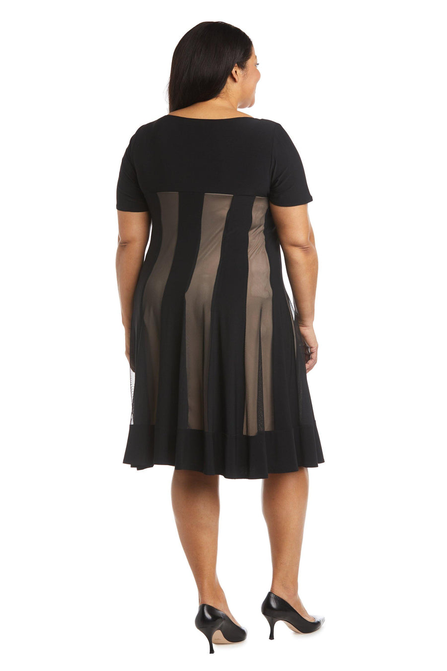 R&M Richards Short Plus Size Cocktail Dress 7759W - The Dress Outlet