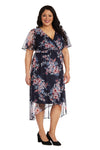 R&M Richards Plus  Size Print High Low Dress 7790W - The Dress Outlet