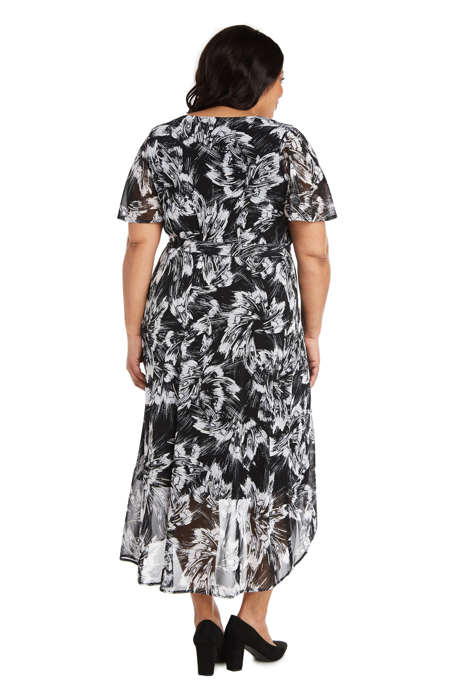 R&M Richards Plus Size High Low Dress 7800W - The Dress Outlet