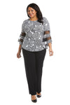 R&M Richards Plus Size Two Piece Pant Set  7838W - The Dress Outlet