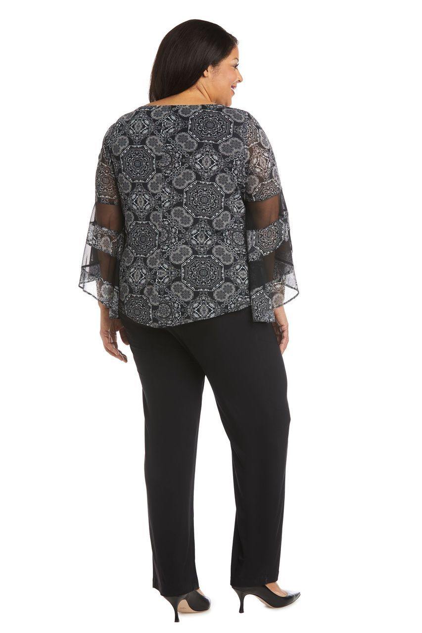 R&M Richards Two Piece Plus Size Pant Set 7848W - The Dress Outlet