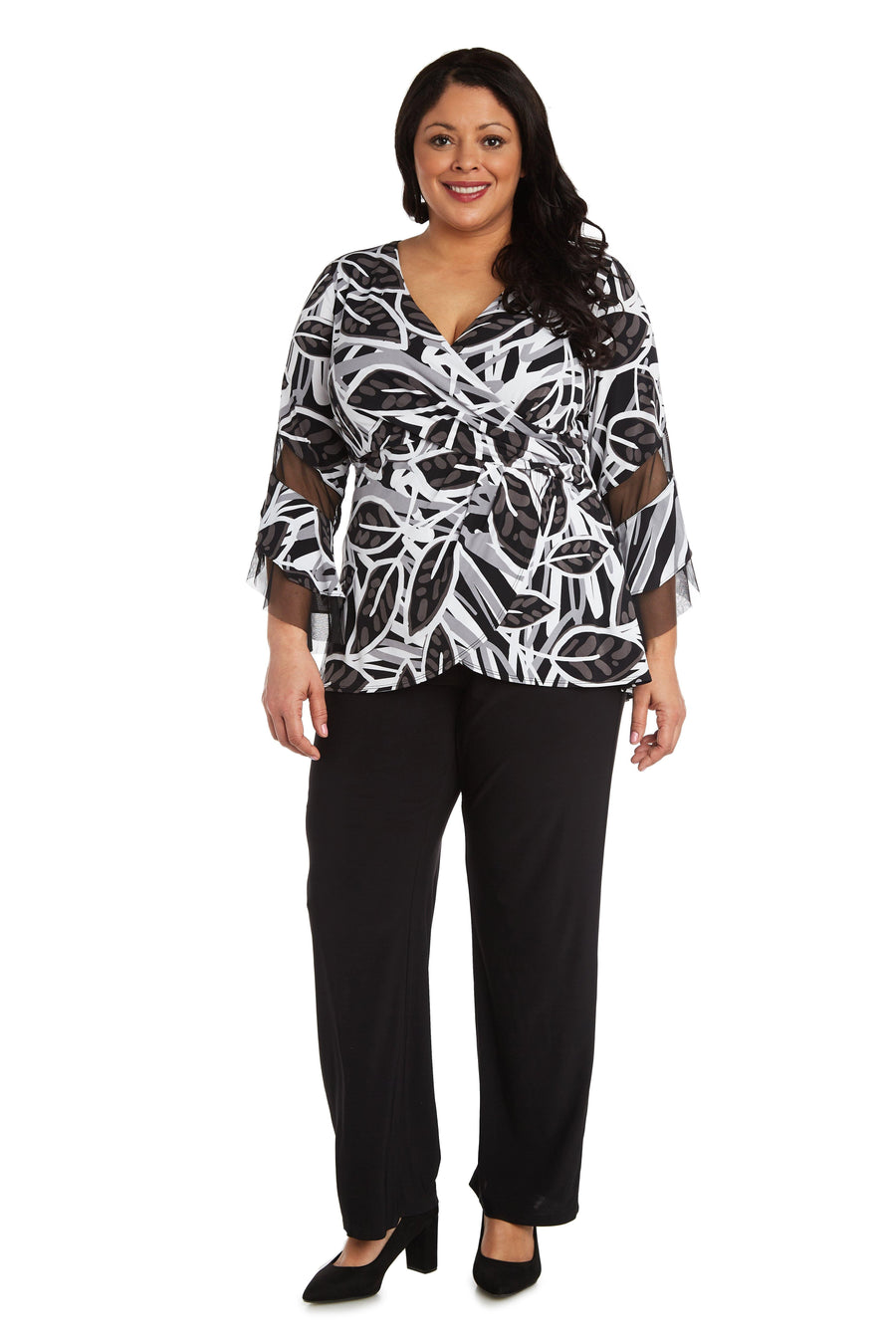 R&M Richards Plus Size Pant Set 7849W - The Dress Outlet