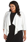 R&M Richards 3/4 Sleeves Plus Size Open Jacket 7894W - The Dress Outlet