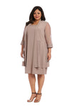 R&M Richards Short Mother of Bride Plus Size Dress 8271W - The Dress Outlet