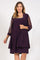 R&M Richards Short Formal Mother of the Bride Plus Size Dress Plum