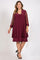 R&M Richards Short Formal Mother of the Bride Plus Size Dress Merlot