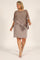 R&M Richards Short Plus Size Mother of the Bride Dress Mocha