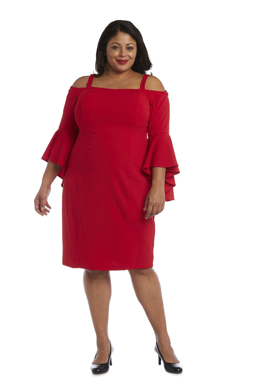 R&M Richards Short Cocktail Plus Size Dress 8858W - The Dress Outlet