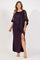 R&M Richards Long Plus Size Mother of the Bride Formal Cape Dress - The Dress Outlet R&M Richards