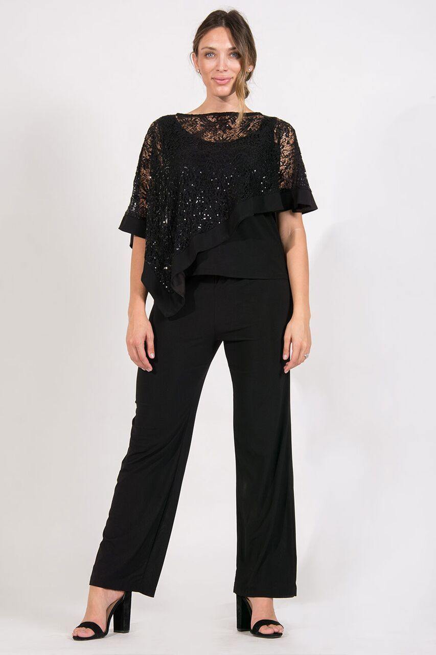 Mocha R&M Richards 8998 Long Formal Poncho Pant Suit for $59.99 – The ...