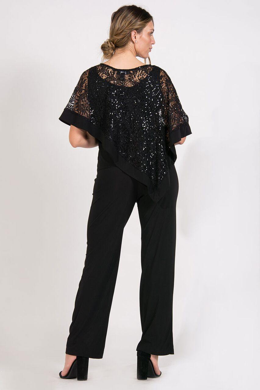 R&M Richards Long Formal Poncho Pant Suit - The Dress Outlet R&M Richards