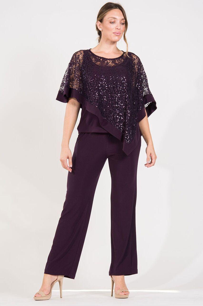 Mocha R&M Richards 8998 Long Formal Poncho Pant Suit for $59.99 – The ...