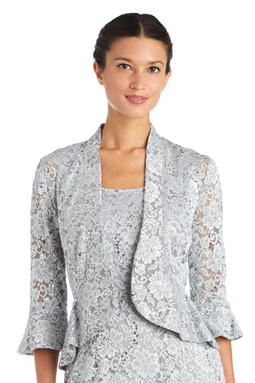 Champagne R&M Richards 9896 Long Mother Of The Bride Jacket Dress