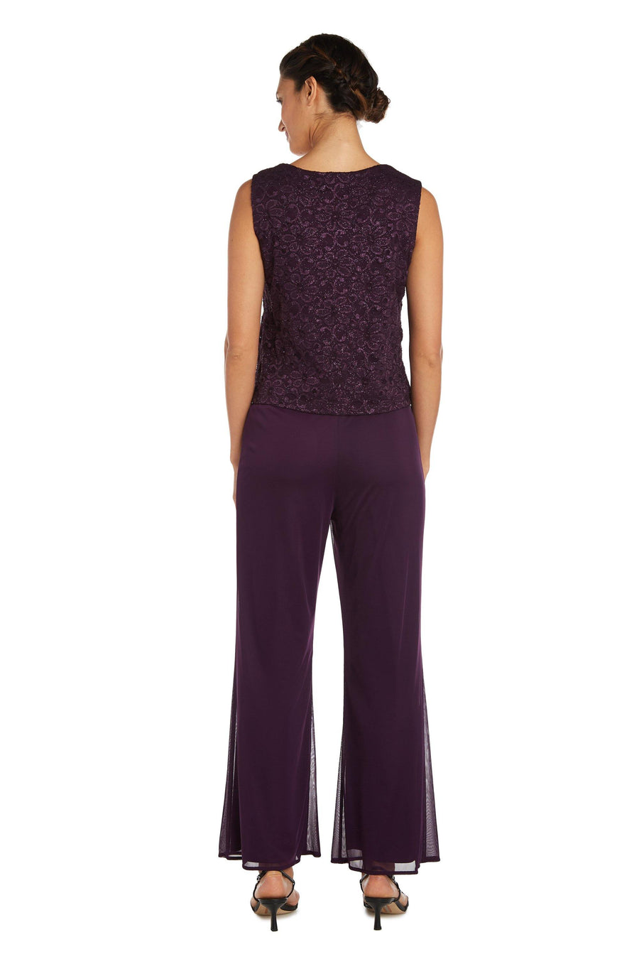 Plum 10P R&M Richards 5008P Petite Lace Pant Suit Sale