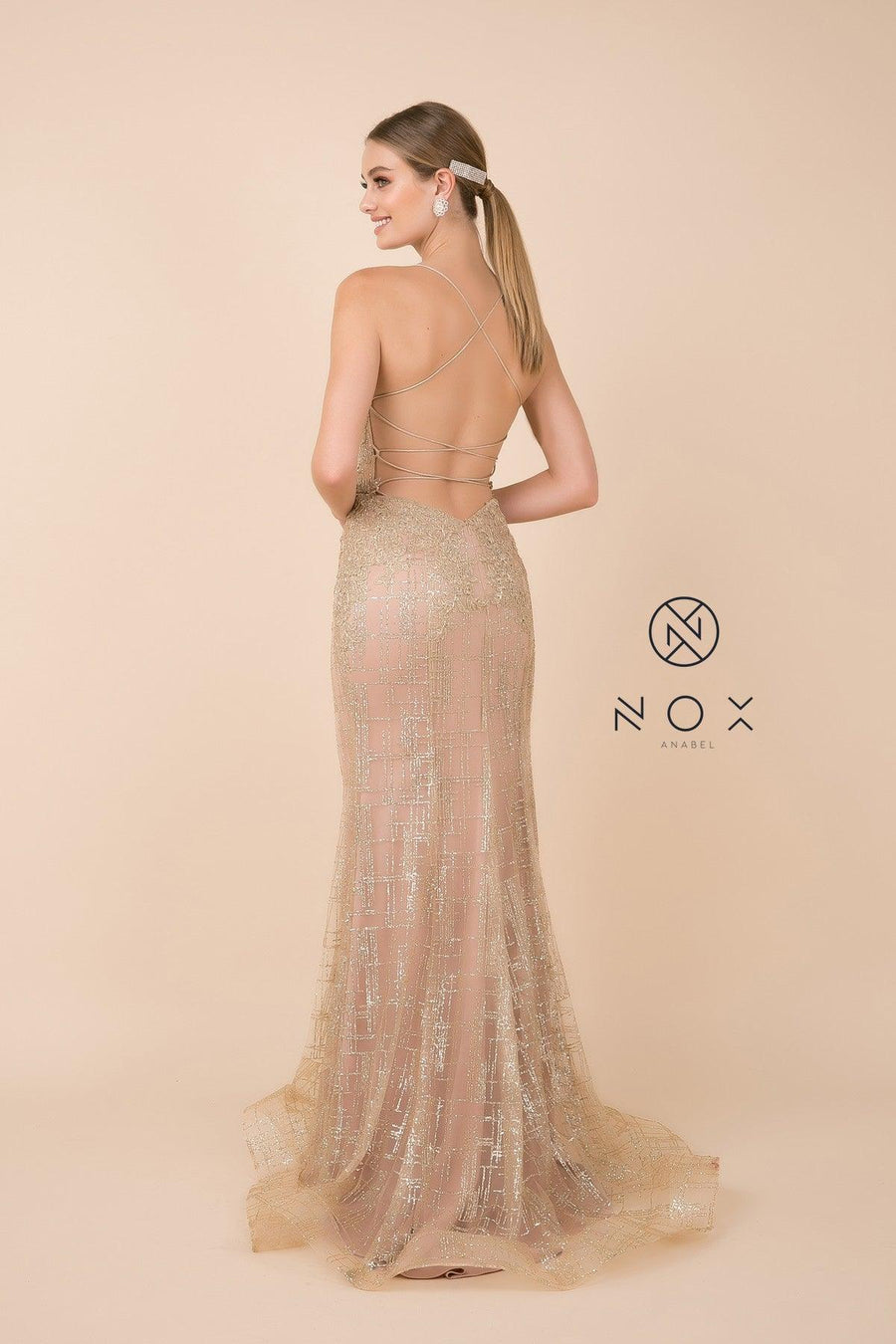 Sexy Formal Long Prom Dress Rose Gold