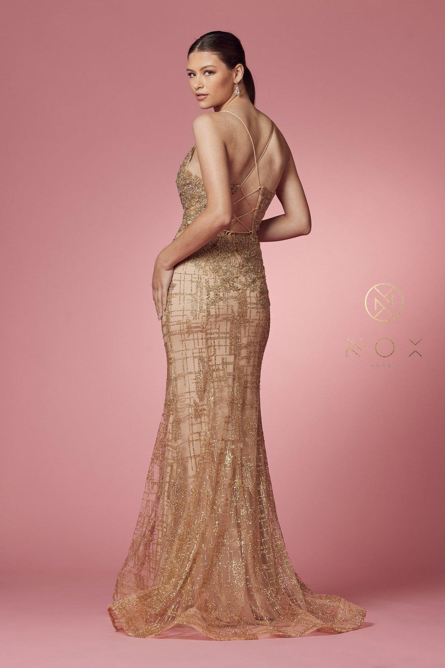 Sexy Formal Long Prom Dress Gold