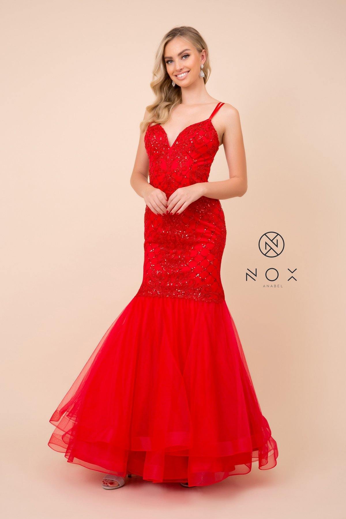 Sexy Long Fitted Prom Dress - The Dress Outlet Nox Anabel