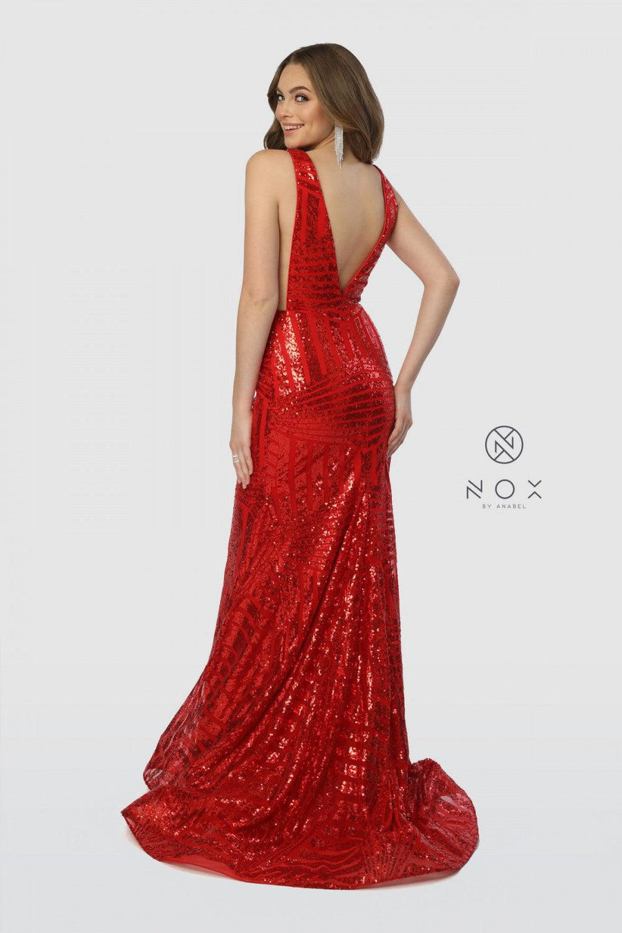 Sexy Side Long Prom Dress Evening Gown - The Dress Outlet Nox Anabel