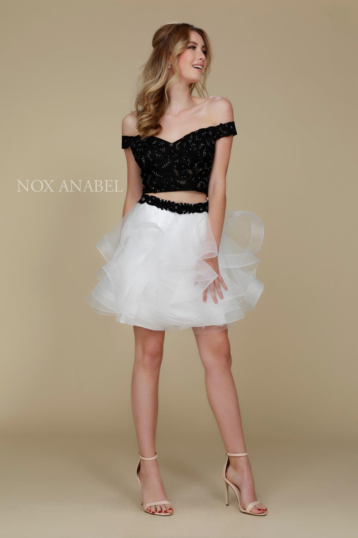 Black and White Short Prom Dresses