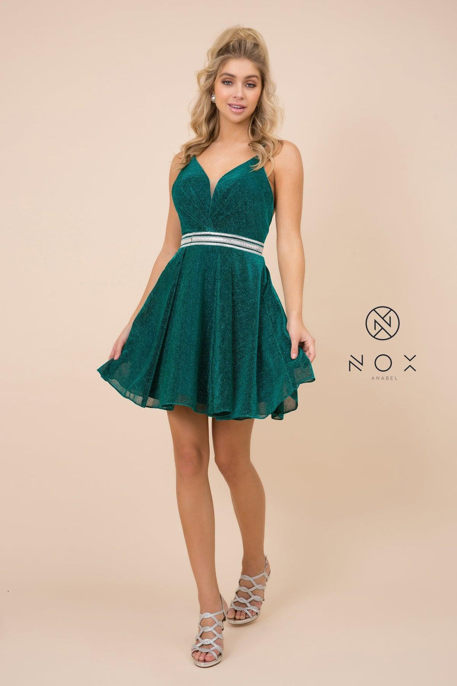 Short Dress Homecoming Spaghetti Straps Prom - The Dress Outlet Nox Anabel