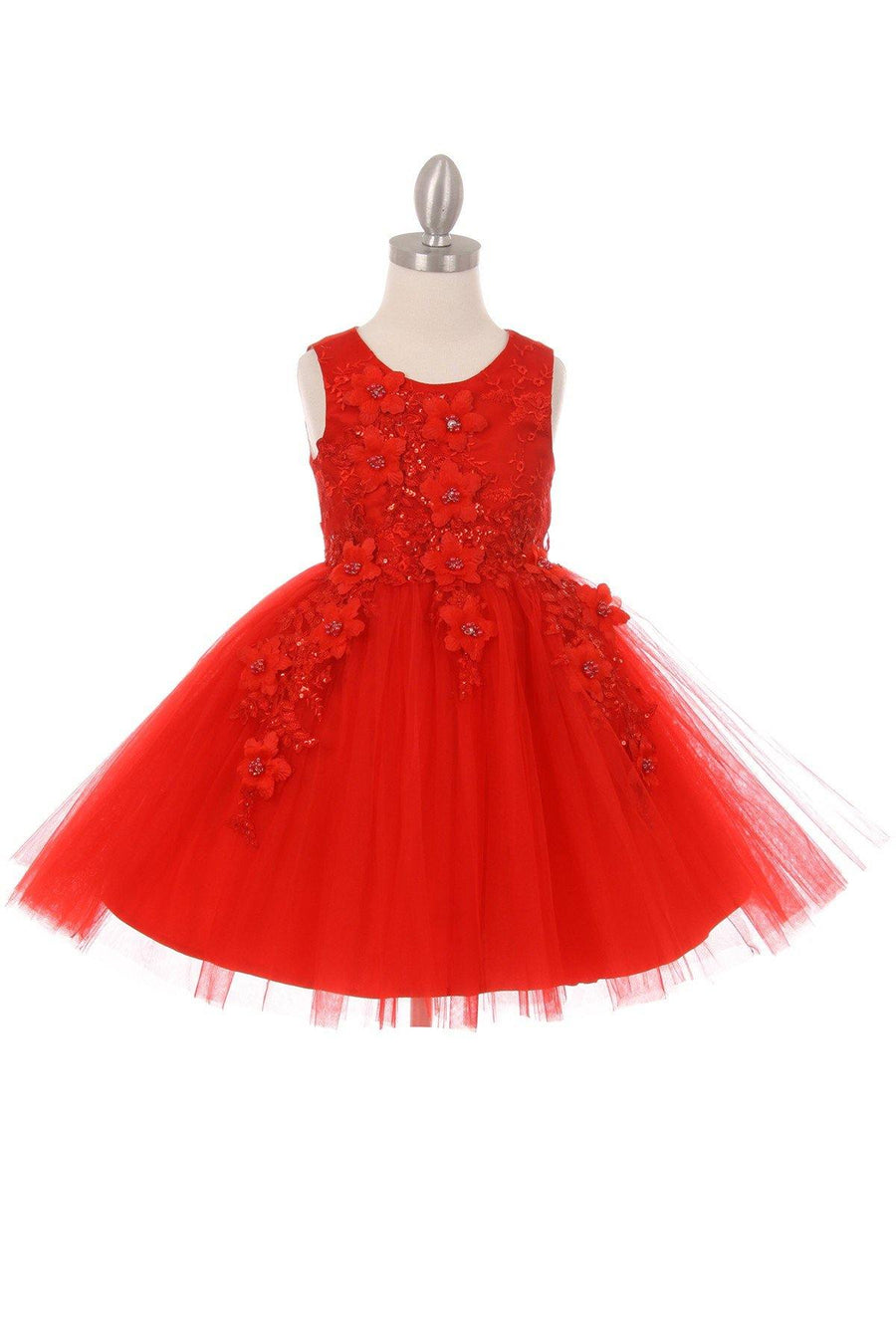 Short Embellished Gown Flower Girls Dress - The Dress Outlet Cinderella Couture