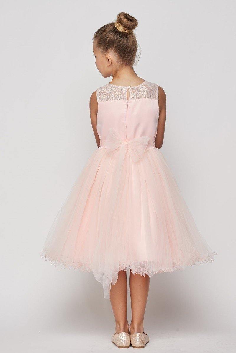 Short Embellished Gown Flowers Girl Dress - The Dress Outlet Cinderella Couture