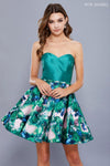 Short Floral Formal Prom Cocktail Dress - The Dress Outlet Nox Anabel