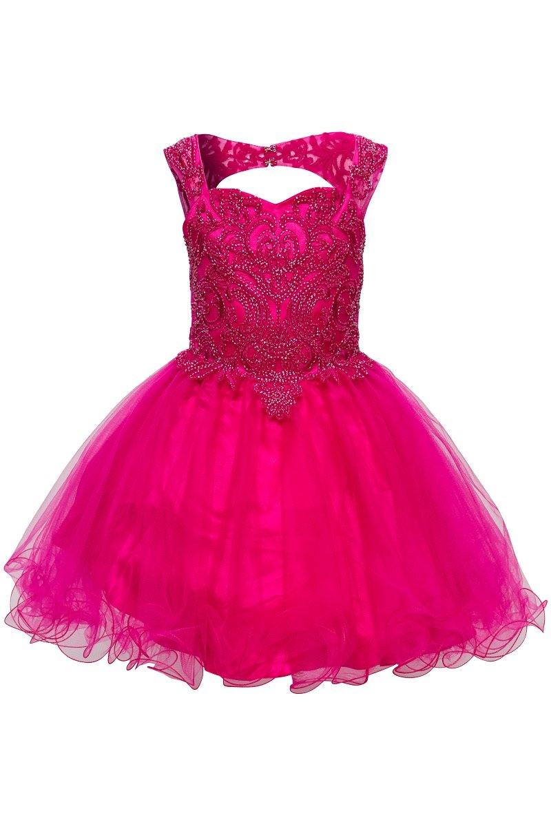 Short Flower Girl Dress Sleeveless - The Dress Outlet Cinderella Couture