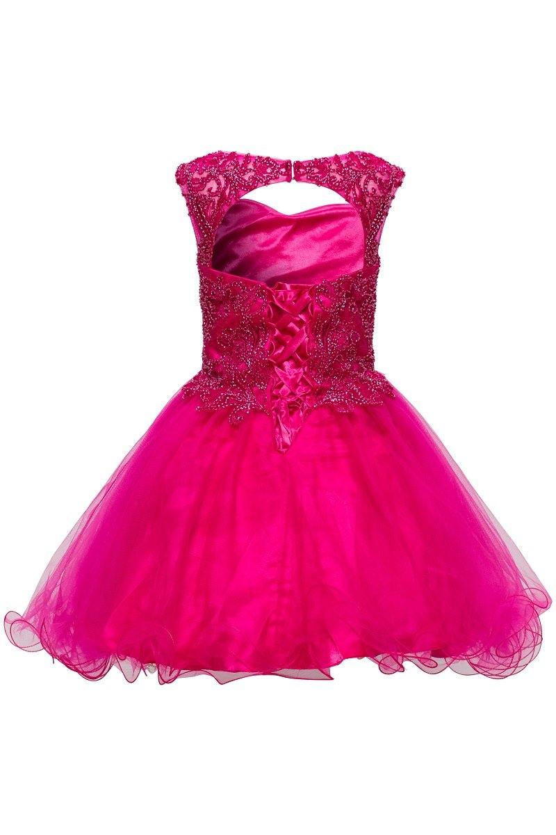 Short Flower Girl Dress Sleeveless - The Dress Outlet Cinderella Couture