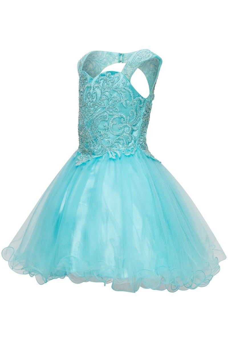 Short Flower Girl Dress Sleeveless - The Dress Outlet Cinderella Couture