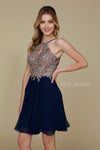 Short Halter Neck Keyhole Prom Cocktail Dress - The Dress Outlet Nox Anabel