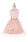 Short Halter Style Lace and Rhinestone Flower Girl Dress - The Dress Outlet Cinderella Couture