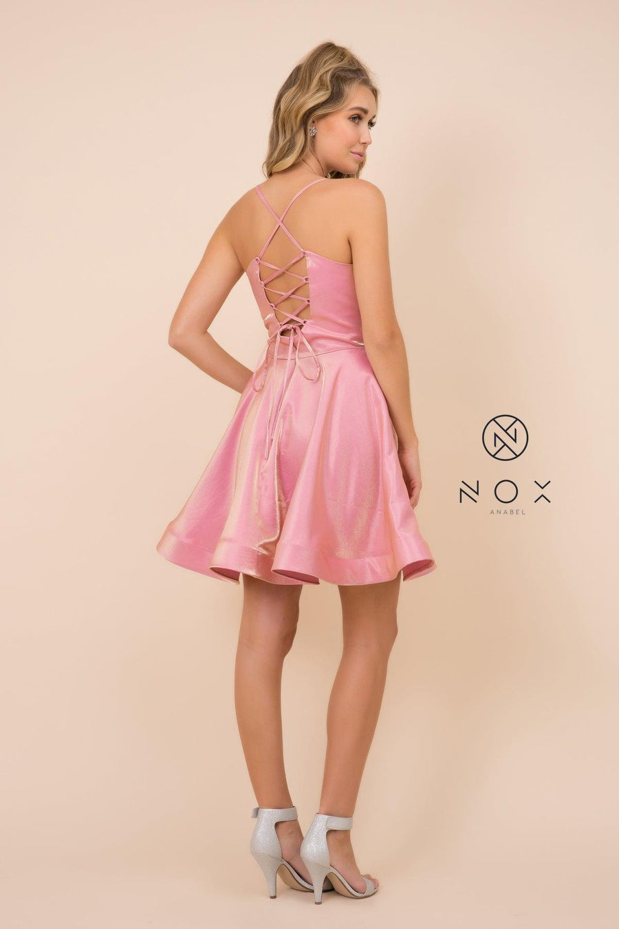 Short Homecoming Dress Sleeveless Cocktail - The Dress Outlet Nox Anabel