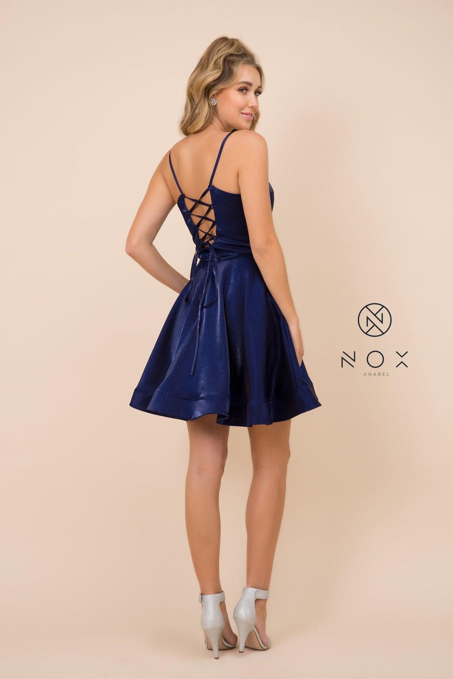 Short Homecoming Dress Sleeveless Cocktail - The Dress Outlet Nox Anabel