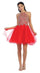 Short Homecoming Halter Prom Dress - The Dress Outlet Eva Fashion