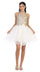 Short Homecoming Halter Prom Dress - The Dress Outlet Eva Fashion