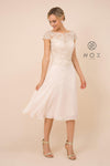 Short Mother of the Bride Lace Chiffon Dress - The Dress Outlet Nox Anabel