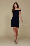 Short Off The Shoulder Formal Cocktail Dress - The Dress Outlet Nox Anabel