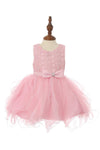 Short Party Sequin and Organza Flower Girls Dress - The Dress Outlet Cinderella Couture