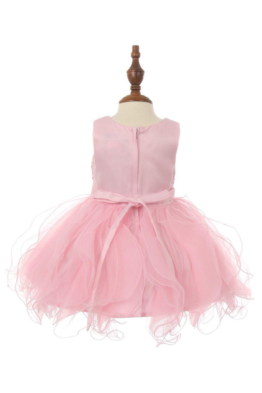 Short Party Sequin and Organza Flower Girls Dress - The Dress Outlet Cinderella Couture