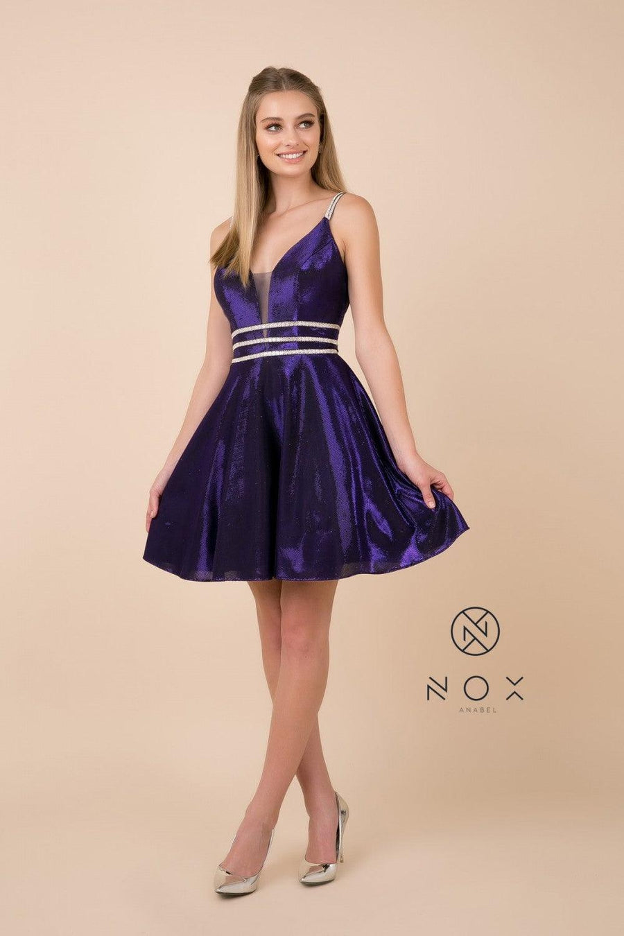 Short Prom Dress Sleeveless Cocktail - The Dress Outlet Nox Anabel