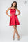 Short Prom Satin Homecoming Cocktail Dress - The Dress Outlet Elizabeth K