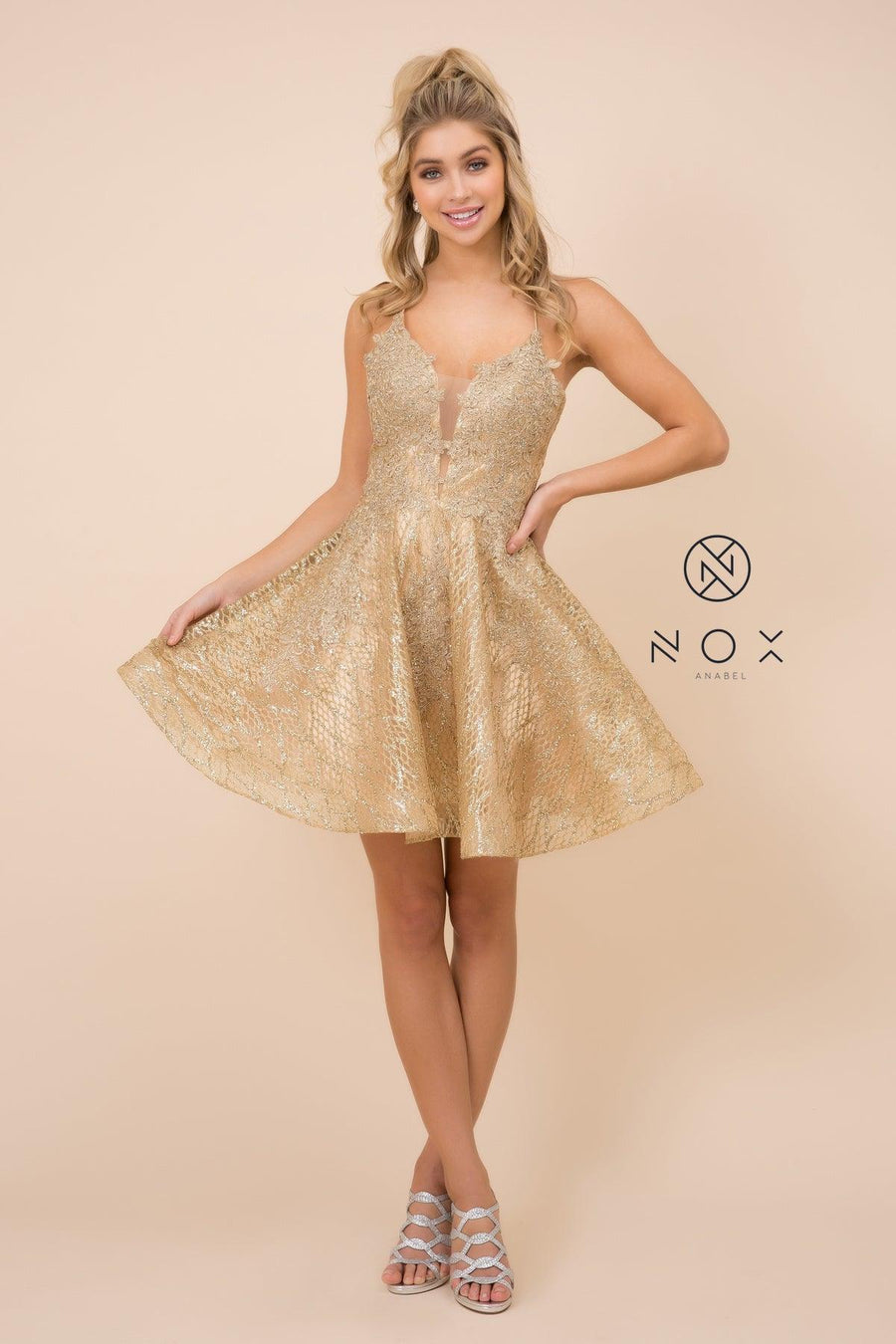 Short Sleeveless Prom Dress Homecoming - The Dress Outlet Nox Anabel